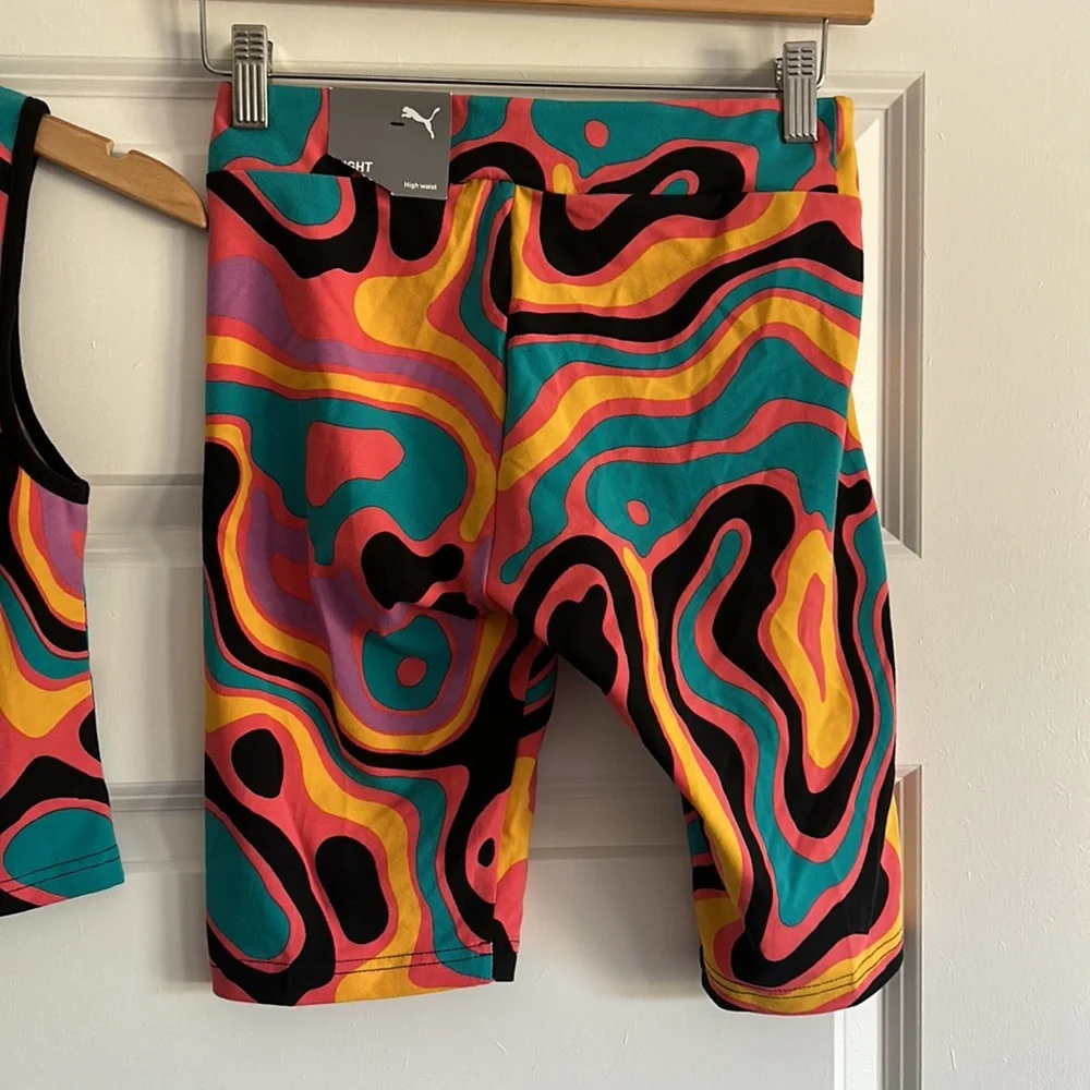 PUMA 2-PIECE ACTIVEWEAR SHORTS TOP SET SIZE S MSRP $70.00 NWT